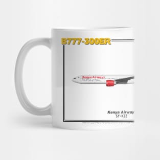 Boeing B777-300ER - Kenya Airways (Art Print) Mug